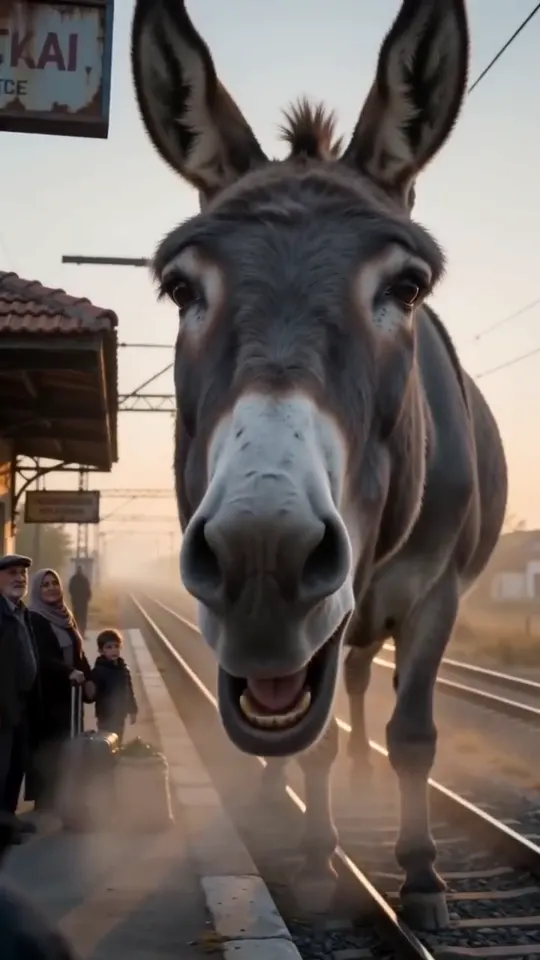 Tren gibi uzun eşek: istasyona dev ekspres yanaşsın